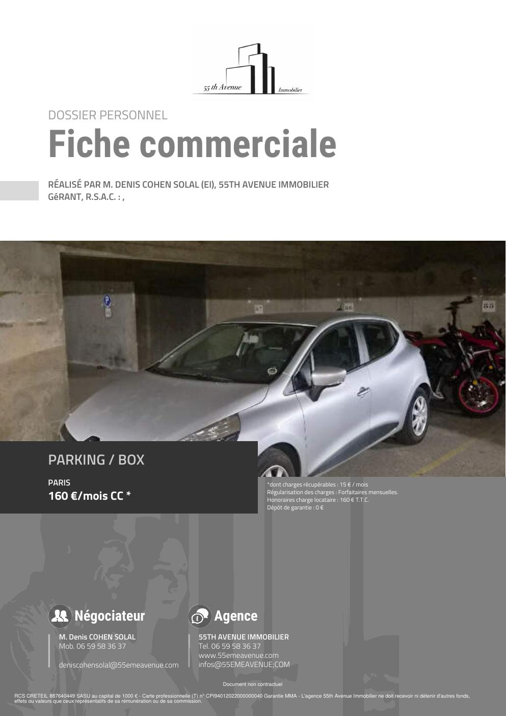 Deux places de parking à louer Paris 12e Michel Bizot Claude Decaen